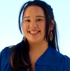 Person wearing a blue shirt