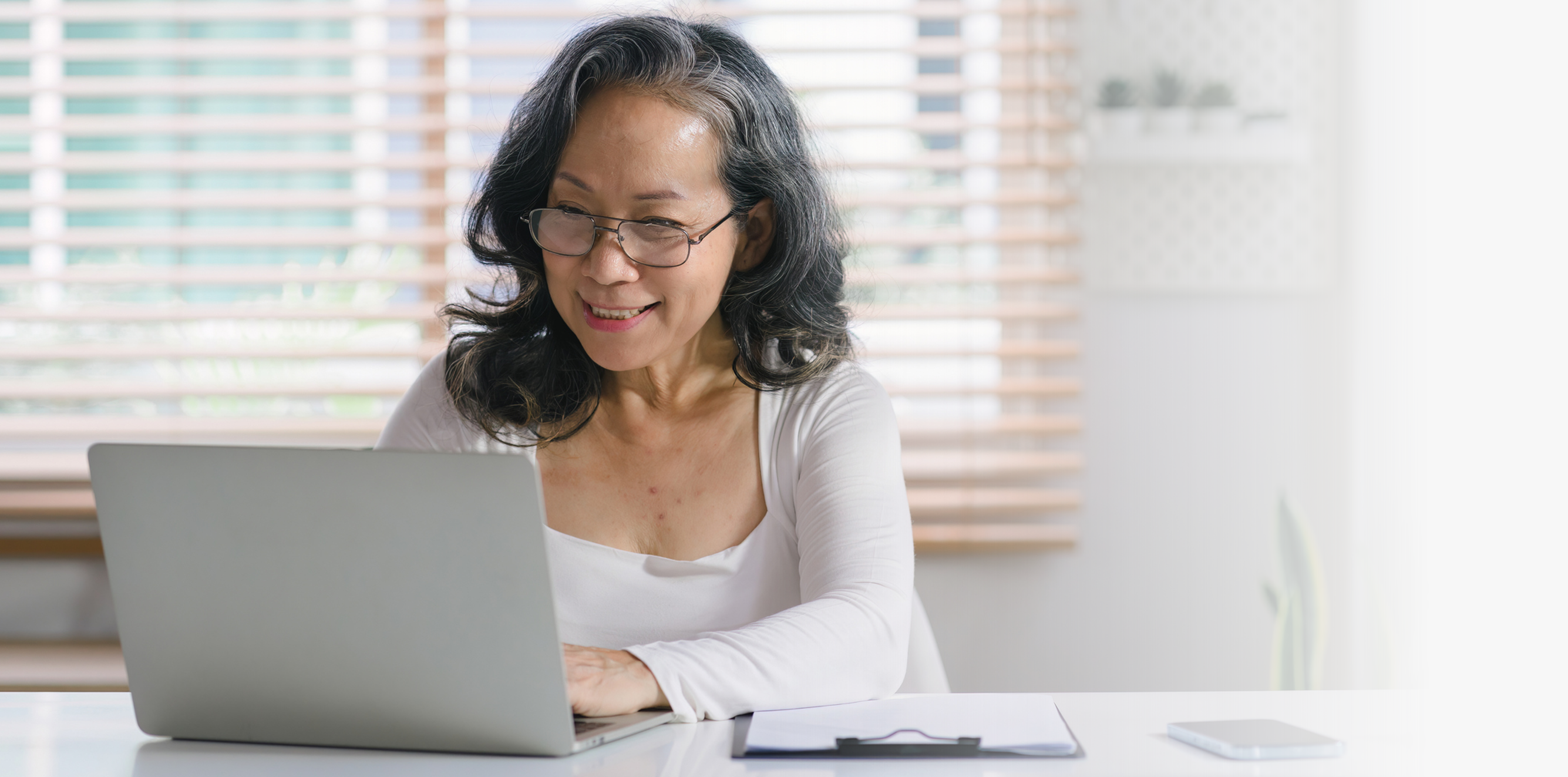woman using a laptop